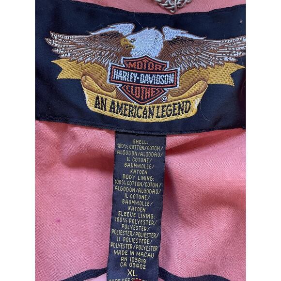 HARLEY DAVIDSON WOMENS RIDING JACKET * XL * BLACK EMBROIDERED MOTO JACKET - Picture 15 of 16